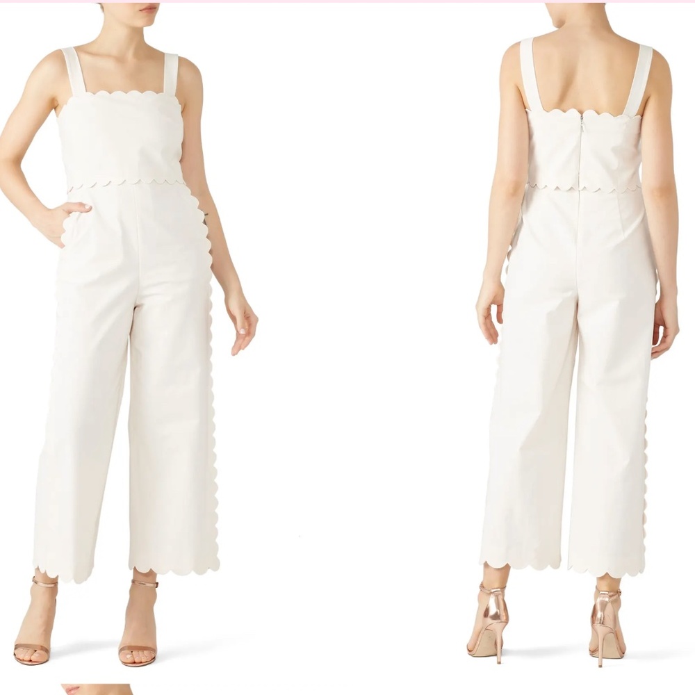Rebecca Taylor Sleeveless Scallop Jumpsuit Size 8